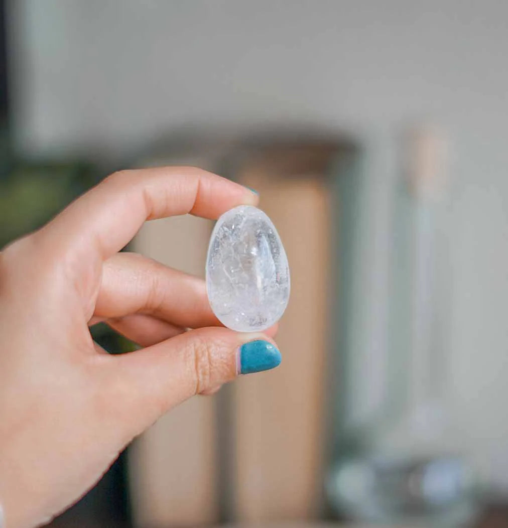 Huevo Cuarzo Transparente Interno